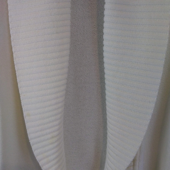 BCBG Maxazria White Ribbed Sweater - Picture 3 of 11